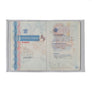 Louis Grained Leather White Snowflake Passport Holder