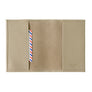 Louis Grained Leather Passport Holder Blue Sky