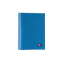 Louis Grained Leather Passport Holder Blue Sky