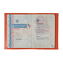 Louis Grained Leather Passport Holder Coral Bohemian Personalized