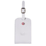Jules Grained Leather Personalized White Snowflake Address Holder