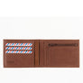 Arthur Fish Leather and Nubuck Leather Italian Wallet Burnished Earth