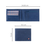Arthur Cuir de Poisson et Cuir Nubuck Portefeuille Italien Lune Bleue Personnalisé