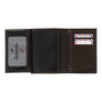 VICTOR Smooth leather junior wallet Terre Brunie personalized