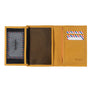 VICTOR Nubuck leather junior wallet Sun Yellow personalized