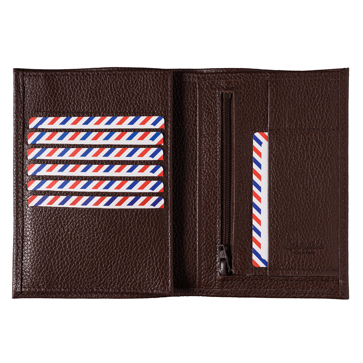 Albert Grained Leather Large Burnished Earth Wallet