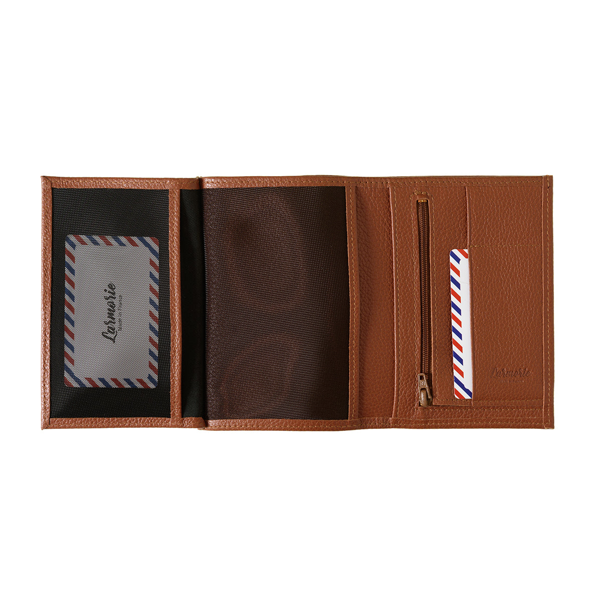 Albert Grained Leather Large Personalized Burnished Earth Wallet
