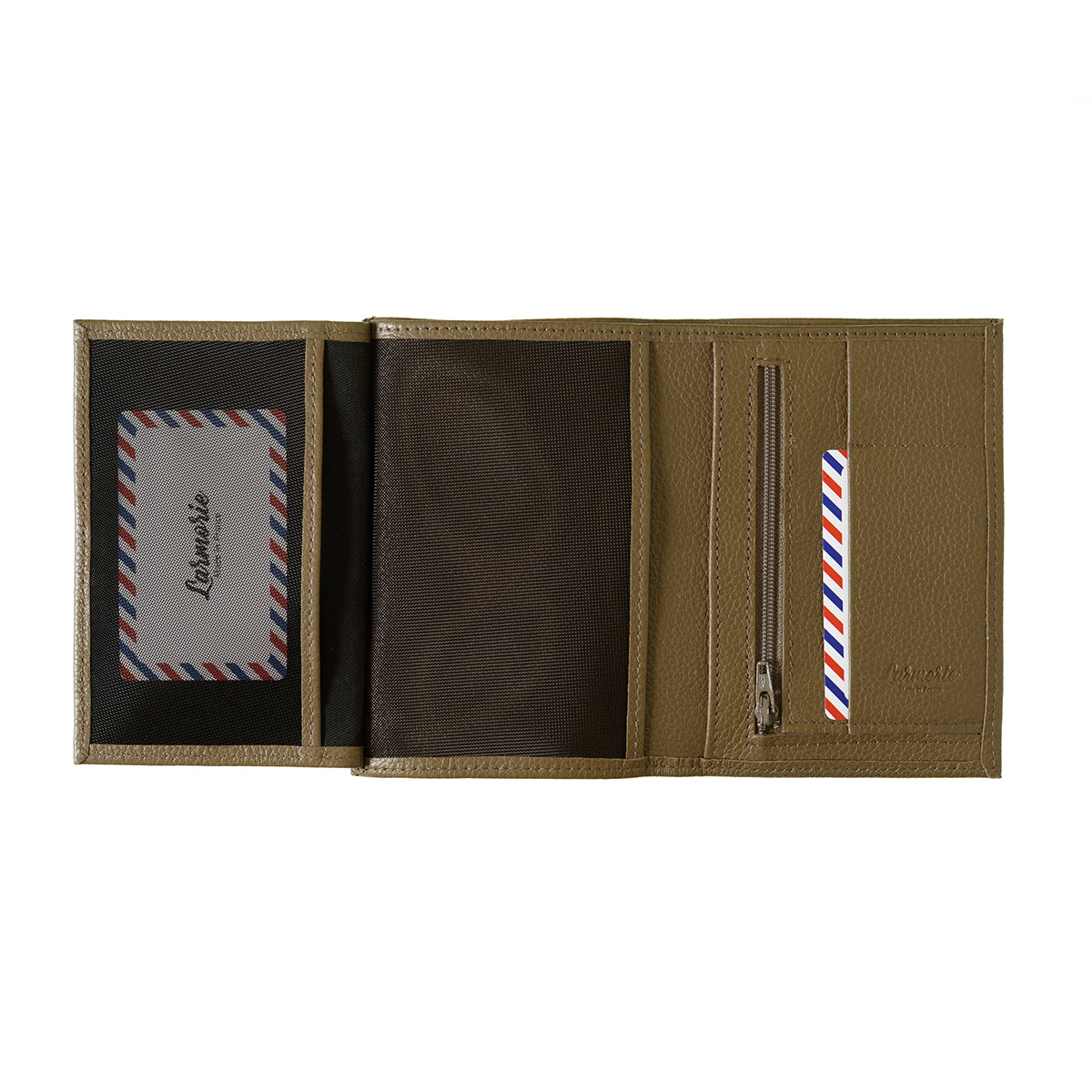 Albert Cuir Grainé Grand portefeuille Café Viennois personnalisé