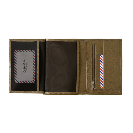 Albert Cuir Grainé Grand portefeuille Café Viennois personnalisé