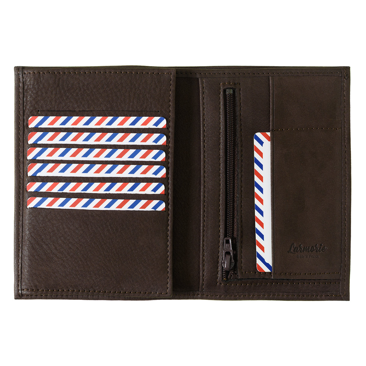 Albert Grained Leather Large Burnished Earth Wallet