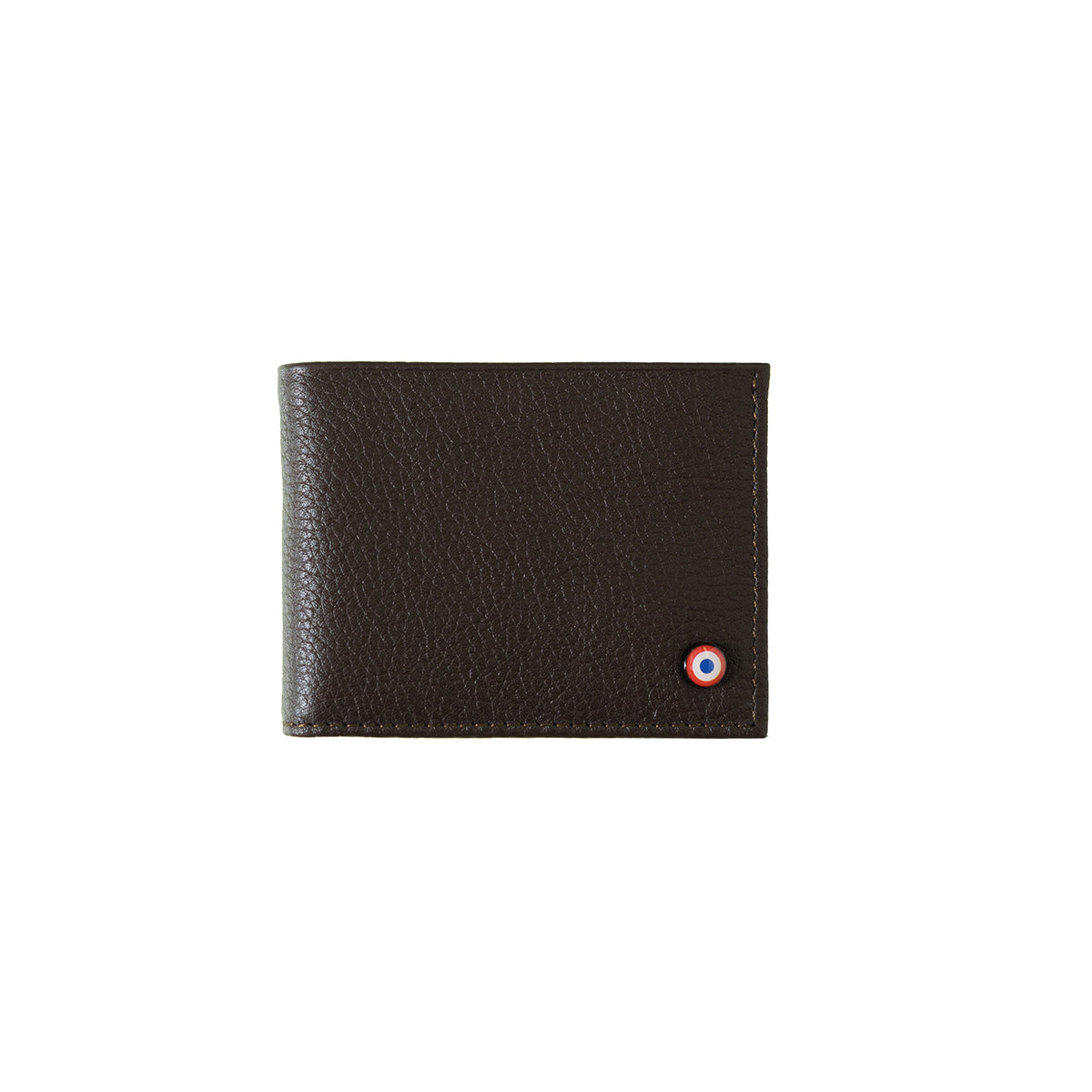 Anatole Cuir Grainé portefeuille RFID Terre Brunie