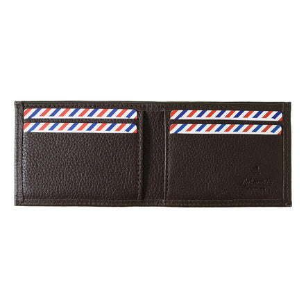 Anatole Cuir Grainé portefeuille RFID Terre Brunie