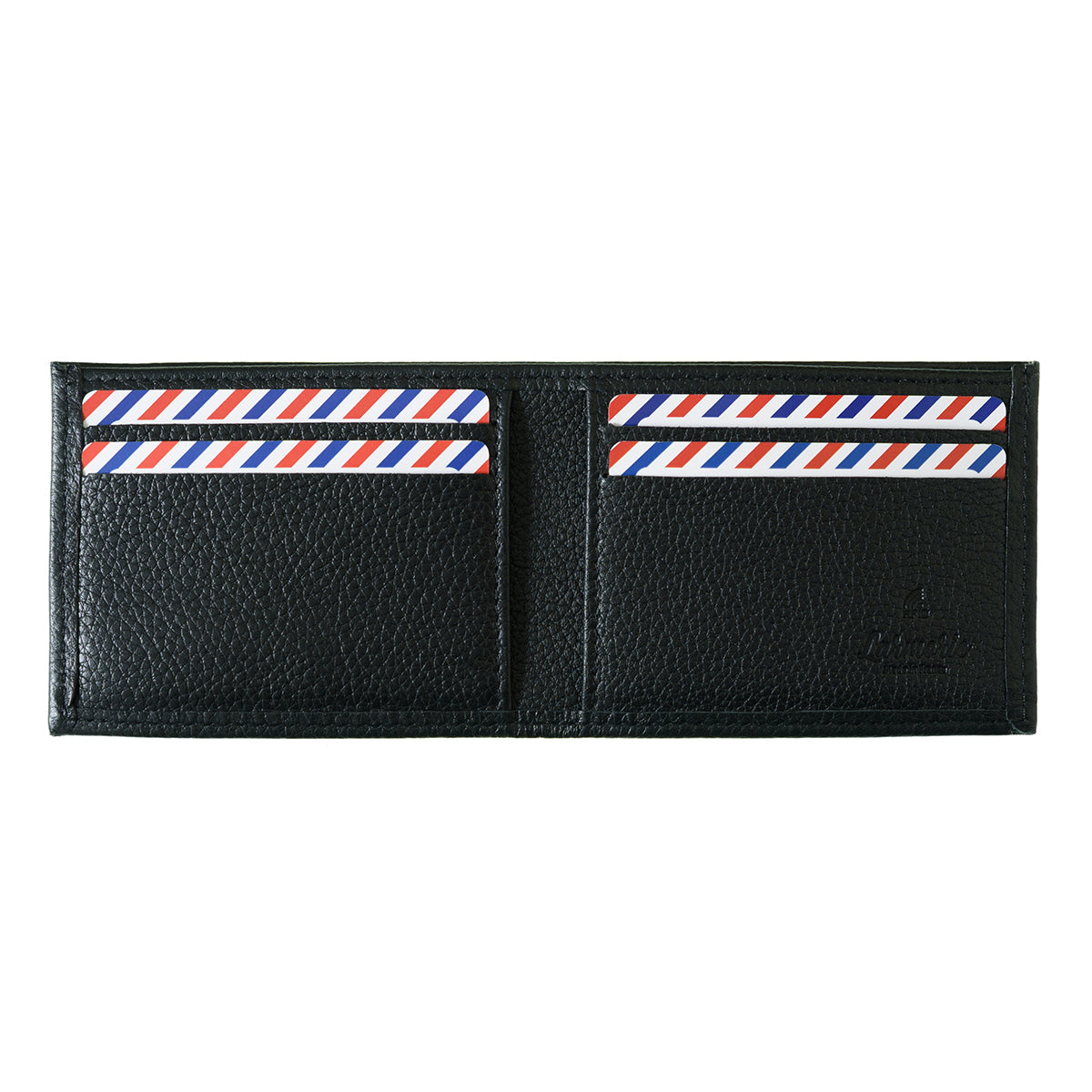 Anatole Cuir Grainé portefeuille RFID Noir c'est Noir