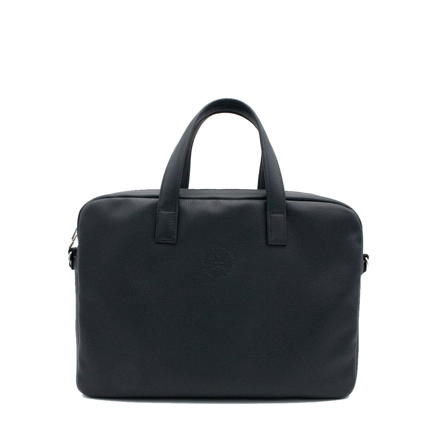 ANTOINE - For the Élysée briefcase Grained leather Blue Moon