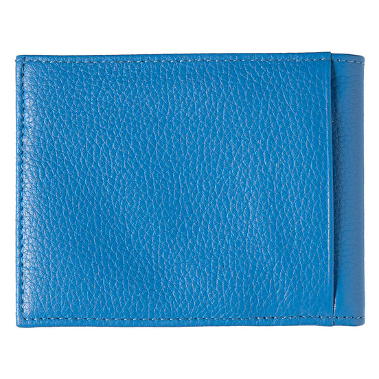ARTHUR 2.0 Cuir Grainé Portefeuille Italien Ciel Bleu Personnalisé