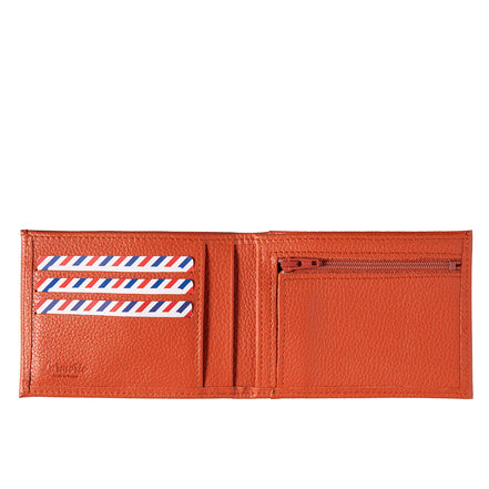 ARTHUR 2.0 Cuir grainé Portefeuille Italien Corail Bohème