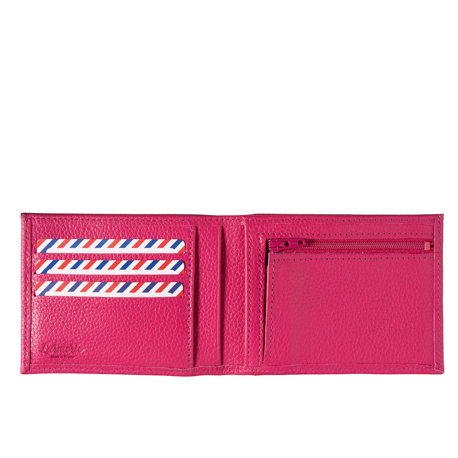 ARTHUR 2.0 Grained Leather Italian Wallet Vie en Rose