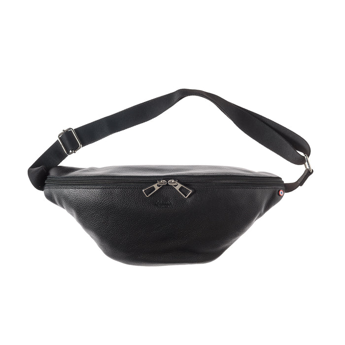 larmorie Gerard Cuir grainé Sac Banane Noir c'est noir