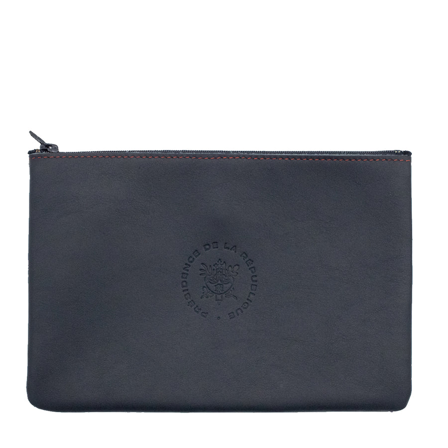 CAMILLE - For the Élysée pouch Smooth leather Blue Moon