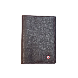 Louis Grained Leather Passport Holder Ruby Red