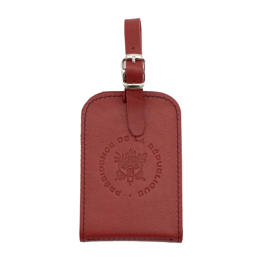 JULES - For the Élysée address holder Smooth leather Personalized red vine