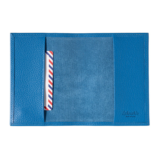 Louis Cuir Grainé Porte Passeport Ciel bleu
