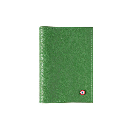 Louis Cuir Grainé Porte Passeport Pré Vert Personnalisé
