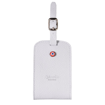Jules Cuir Grainé Porte-adresse Flocon Blanc Personnalisé