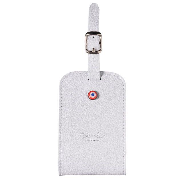 Jules Cuir Grainé Porte-adresse Flocon Blanc Personnalisé