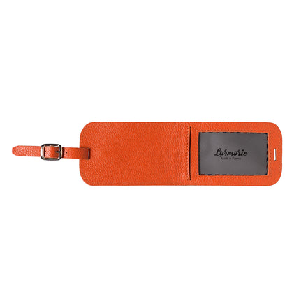 Jules Cuir Grainé Porte-adresse Corail Bohème Personnalisé