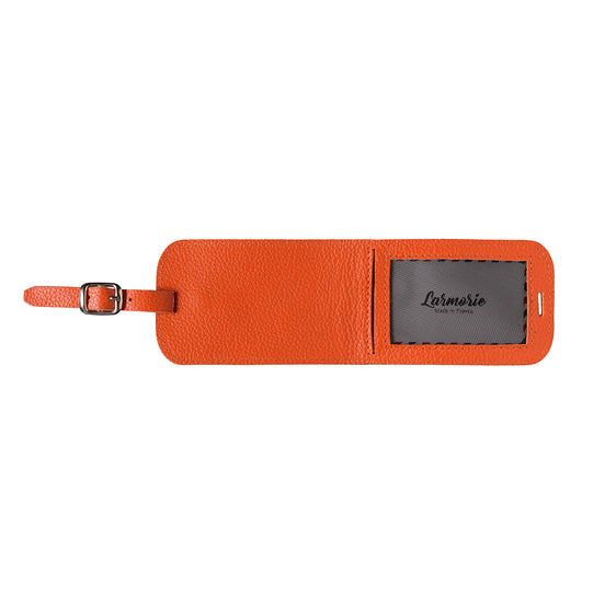 Jules Cuir Grainé Porte-adresse Corail Bohème Personnalisé