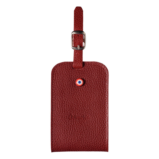 Jules Grained Leather Red Vine Address Holder