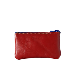 Emile Ruby Red Upcycled Cowhide Leather - Personalized