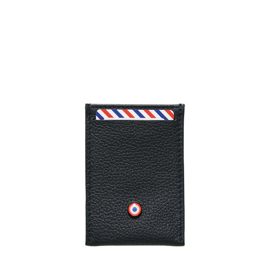 Jean Cuir grainé Porte-cartes Lune Bleue