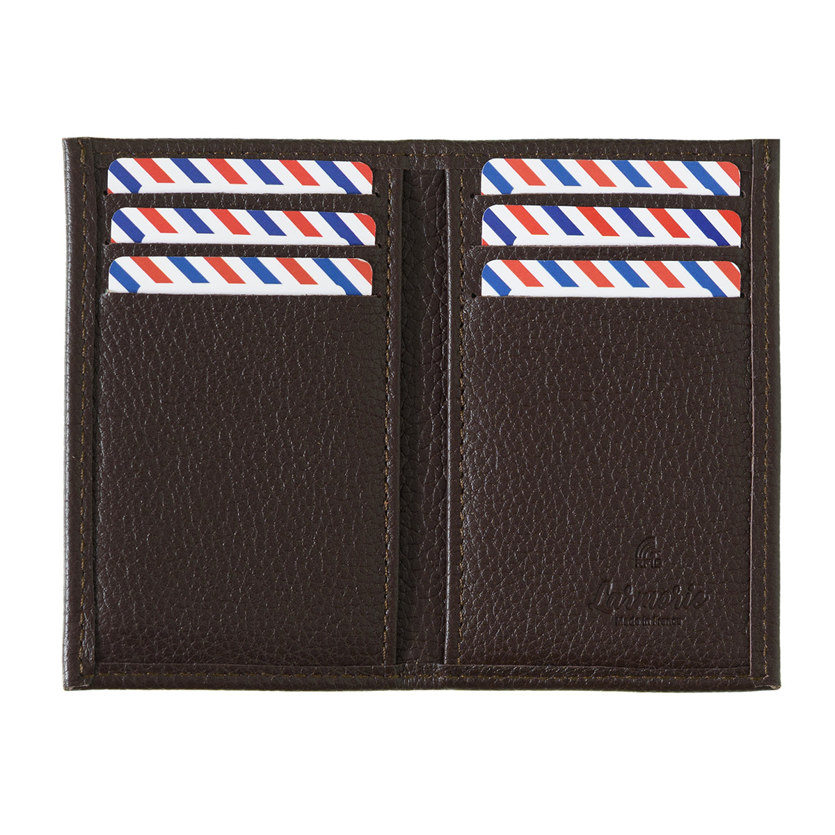Albert Grained Leather Large Burnished Earth Wallet