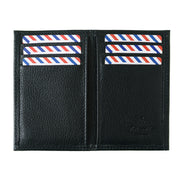 René Cuir Grainé porte-cartes RFID Lune Bleue Personnalisé