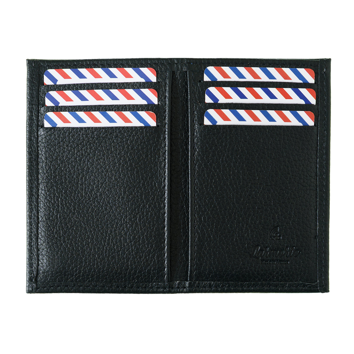 René Cuir Grainé porte-cartes RFID Lune Bleue Personnalisé