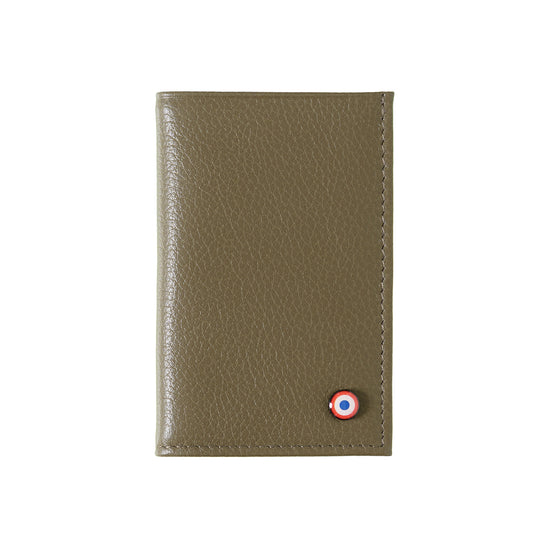 René Cuir Grainé porte-cartes RFID Café Viennois Personnalisé