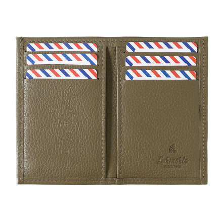 René Cuir Grainé porte-cartes RFID Café Viennois Personnalisé