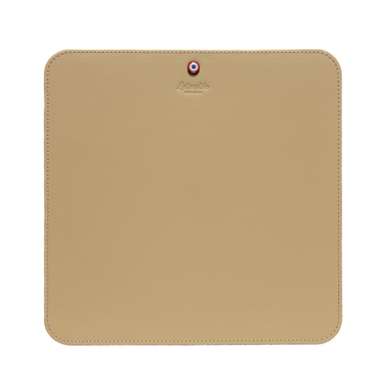 Alphonse Cuir lisse Tapis de souris Flocon Blanc