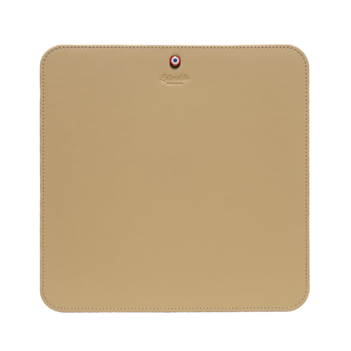larmorie Alphonse Cuir lisse Tapis de souris Flocon Blanc