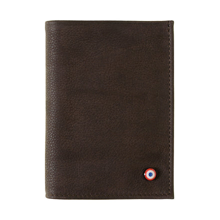VICTOR Cuir nubuck portefeuille Junior Terre Brunie 2.0