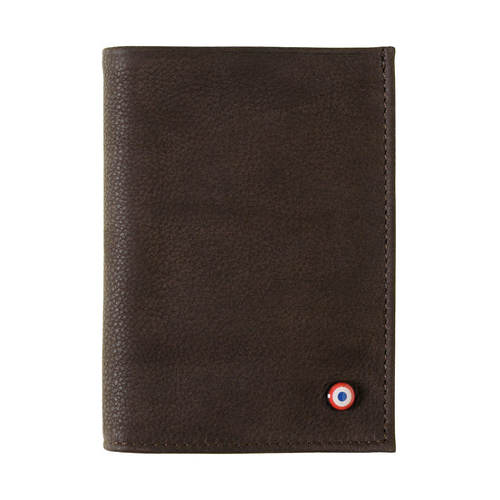 VICTOR Cuir nubuck portefeuille Junior Terre Brunie 2.0