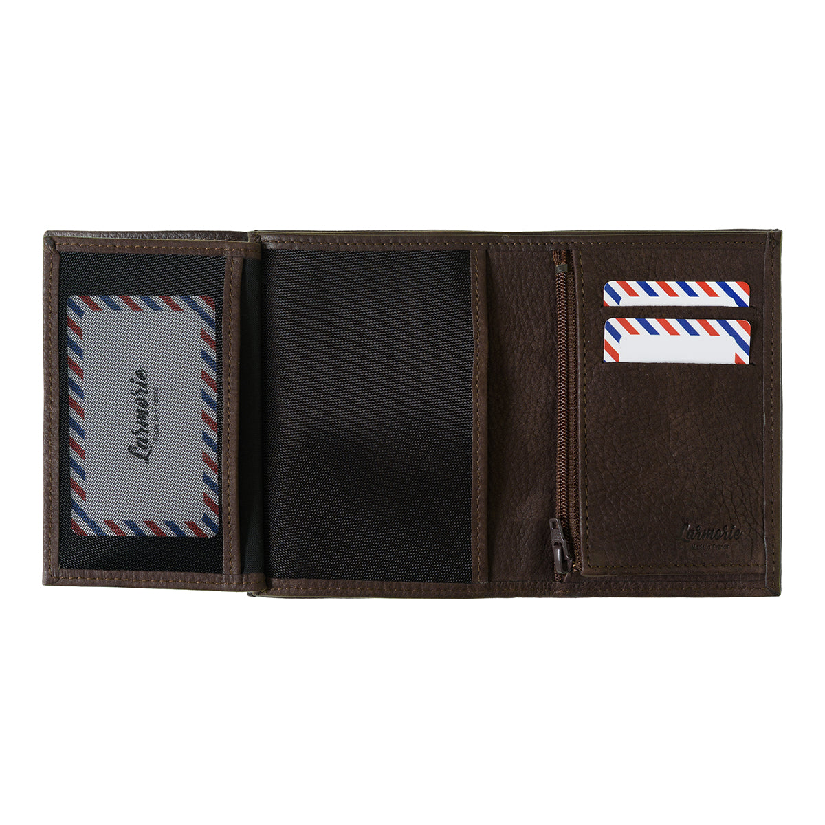 VICTOR Cuir nubuck portefeuille Junior Terre Brunie 2.0