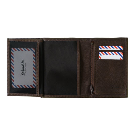 VICTOR Cuir nubuck portefeuille Junior Terre Brunie 2.0