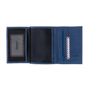 Albert Cuir Nubuck Grand portefeuille Mer Indigo personnalisé