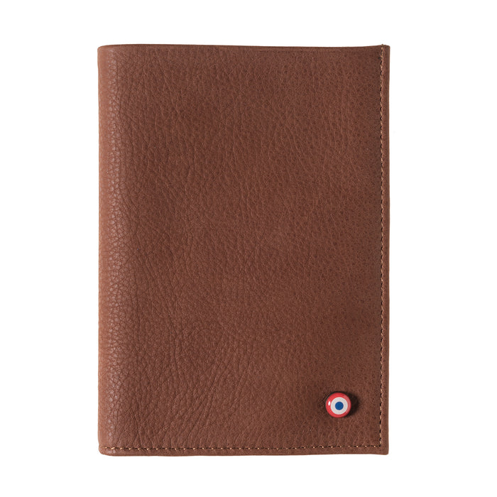 larmorie Albert Cuir Nubuck Grand portefeuille Terre Brunie