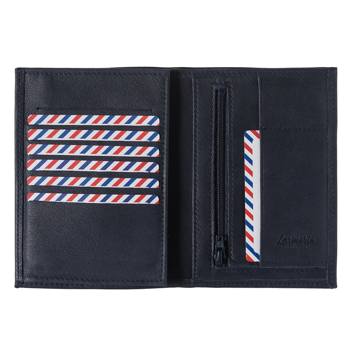Albert Nubuck Leather Large Blue Moon Wallet