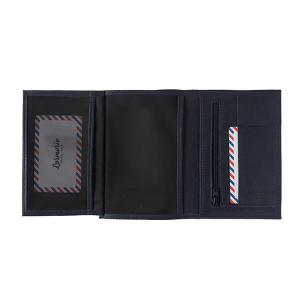 Albert Cuir Nubuck Grand portefeuille Lune Bleue personnalisé