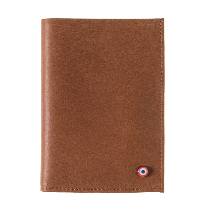 larmorie Albert Cuir Vintage Grand portefeuille Terre Brunie